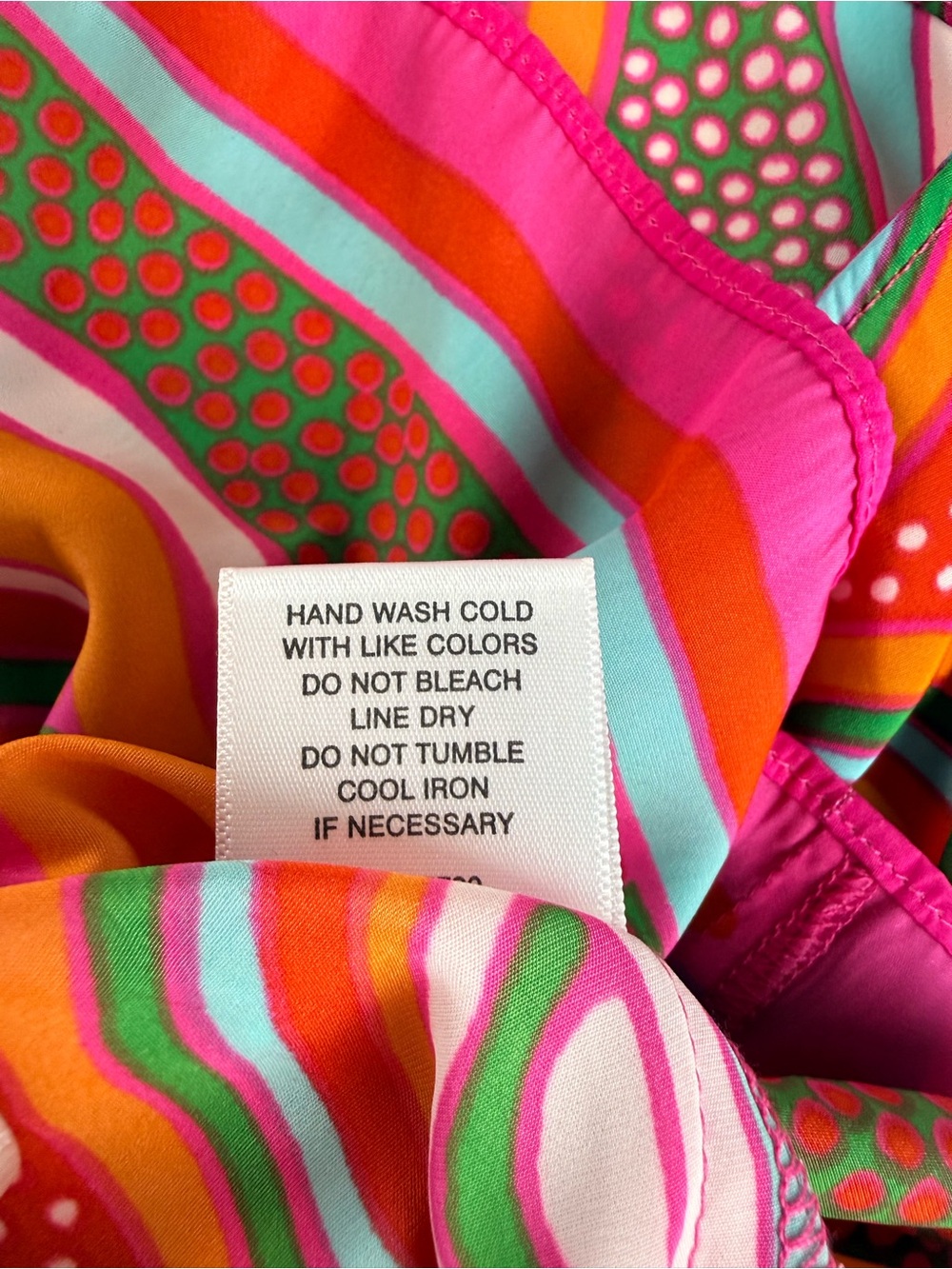Rose + Olive Retro Rainbow Halter SZ M Bright Mod Psychedelic Sleeveless Blouse - Picture 5 of 7